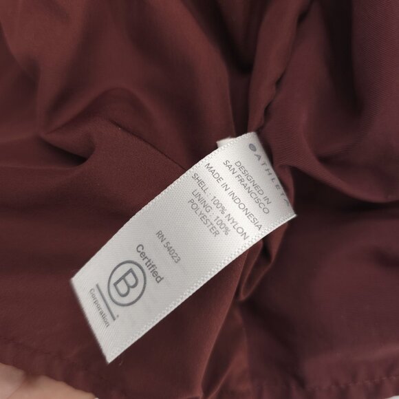 ATHLETA Acadia Jacket Cognac Brown Red Relaxed Fit Drawcords SMALL - Picture 9 of 13